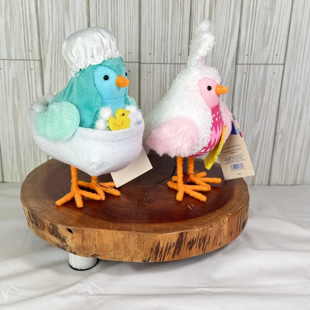Spritz Featherly Friends Tubsy and Skipster‎ Easter Bird Figurines Set of 2 NWT